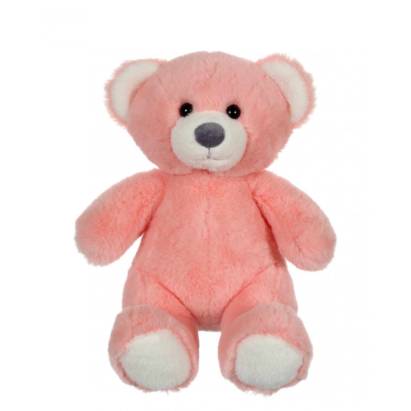 Peluche - Ours Trendy Rose Poudré, L'ours À Câliner, 24 Cm Corail