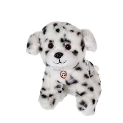 Jouet-Premier âge-Peluches-Peluche - peluche chien mimi dogs sonore blanc tâches noires - 18 cm