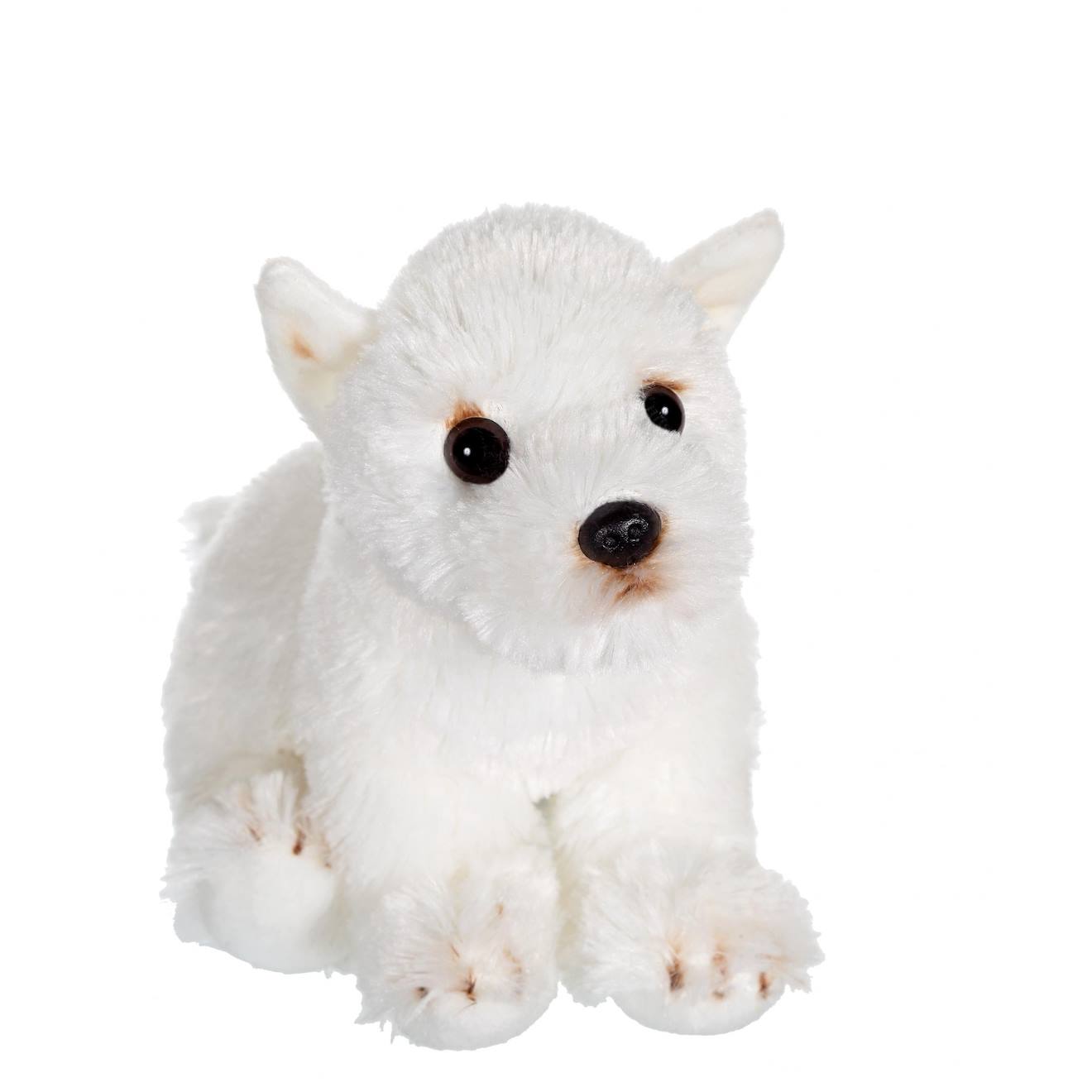 Peluche - Chien Floppipup Westie - 22 Cm Blanc