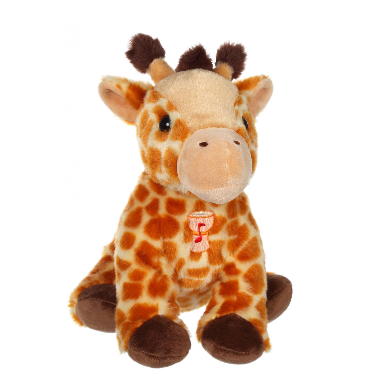 Peluche - Savanoos Sonore - Girafe - 15 Cm Orange