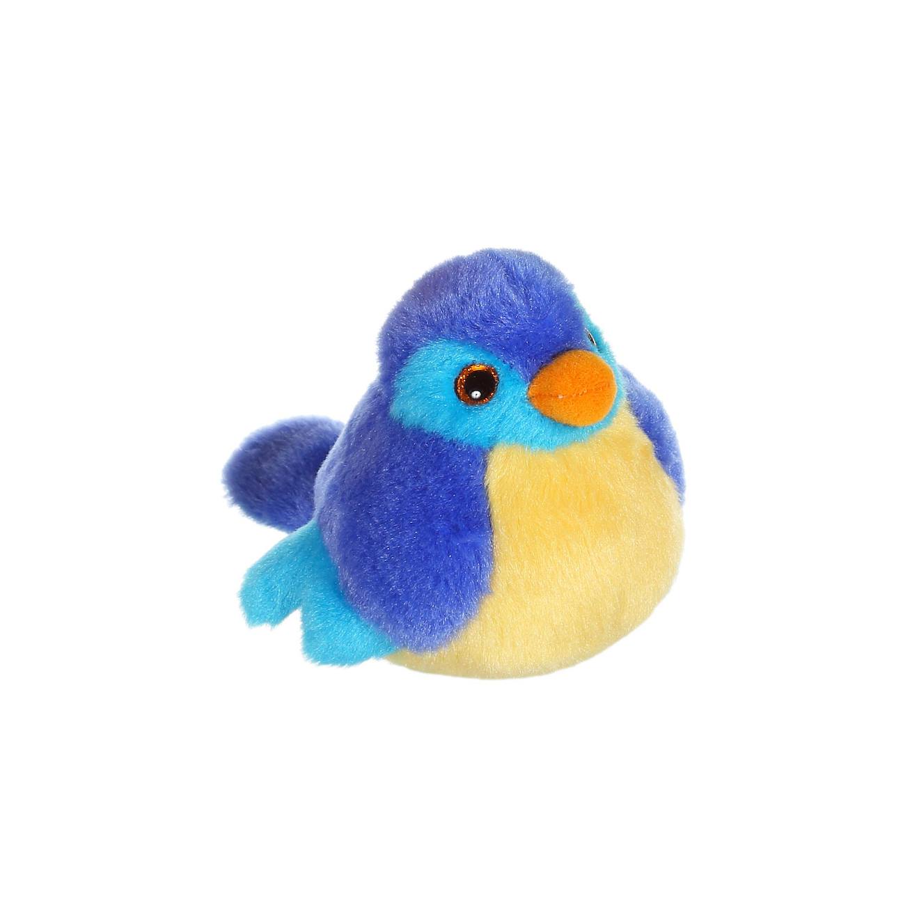 Peluche - Oiseau Sonore Birdies 14 Cm - Bleu Marine Bleu