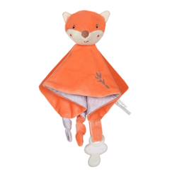 Jouet-Premier âge-Peluches-Carré doudou bamboo - renard - 24 cm