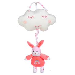 Linge de maison et décoration-Boîte à musique rainbow lapin - 32 cm