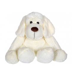 Jouet-Premier âge-Peluche - peluche chien flatoutou blanc - 50 cm