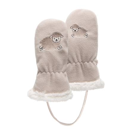 Gants 2/4 ans en polaire détail mouton - doublés imitation fourrure  - vertbaudet enfant