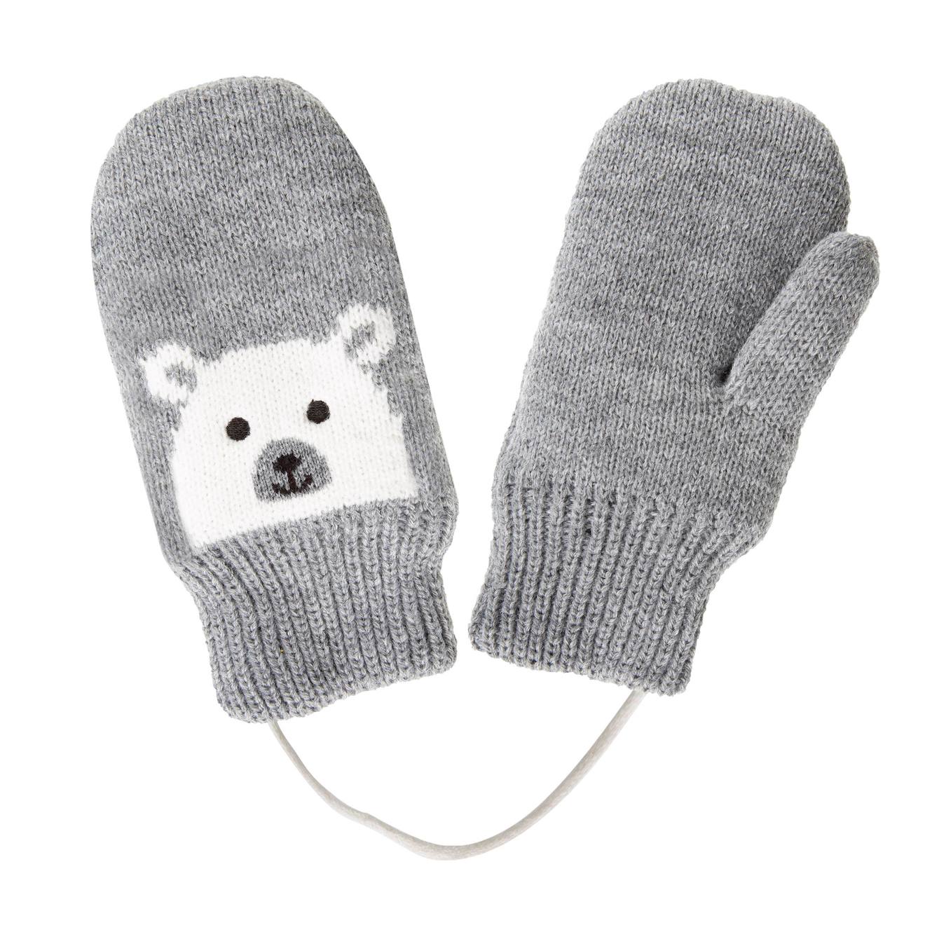 Gants Motif Ours - Doubles Fausse Fourrure Gris 6 €