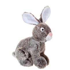 Jouet-Premier âge-Peluche - peluche lapin flammé douceur marron - 25 cm