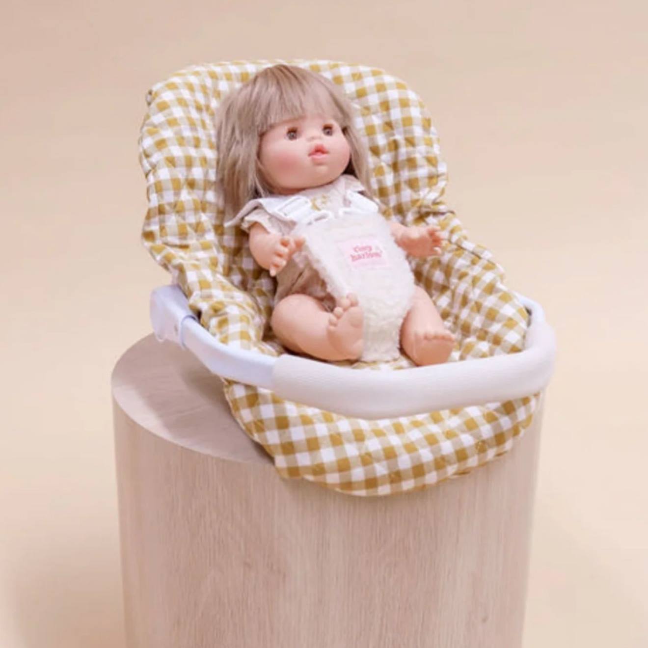 Siège-auto Pour Poupée Vichy Camel Blanc, Rose (Tiny Harlow) - Couverture