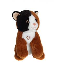 -Peluche - peluche chat mimi cats sonore noir et marron - 18 cm