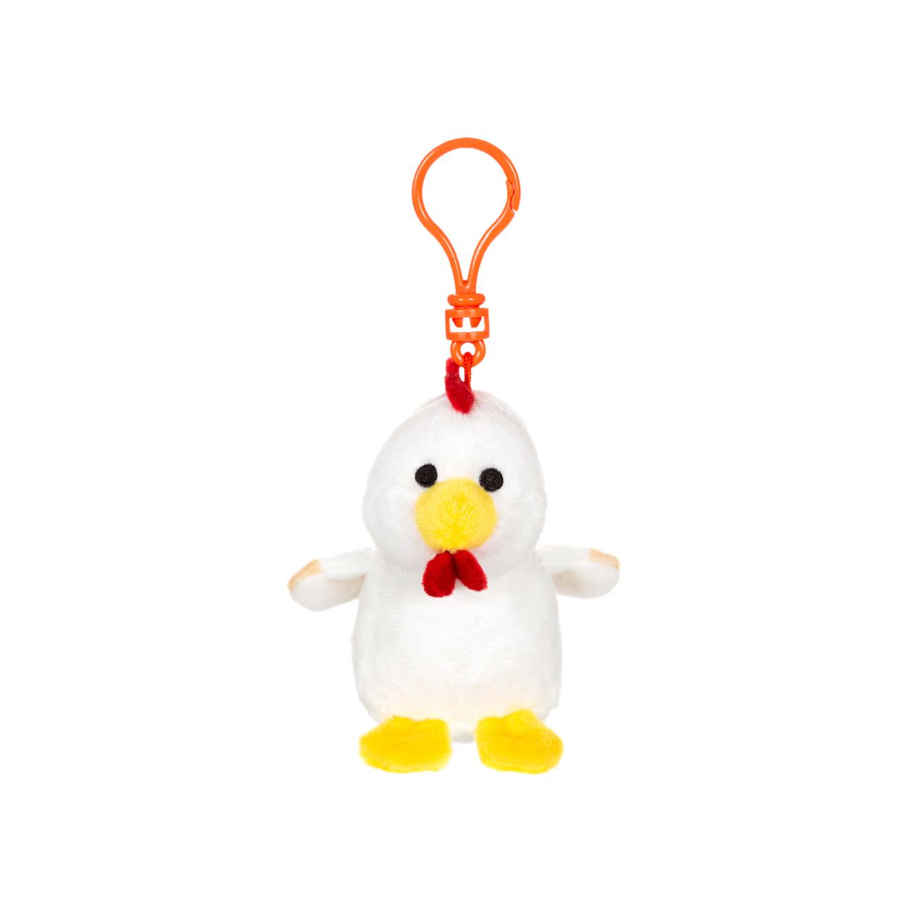 Porte-clés En Peluche Coq Easter 8 Cm Blanc