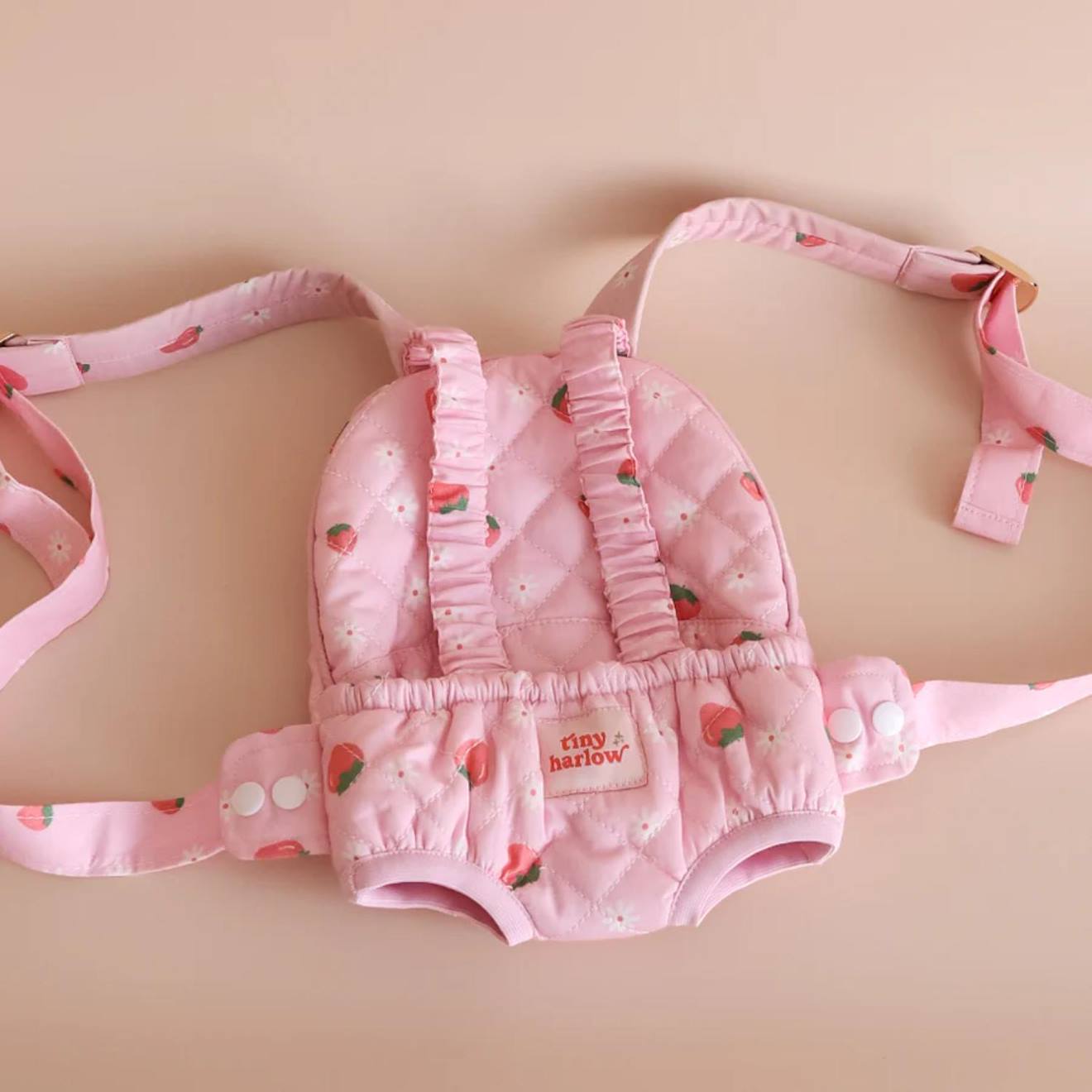 Porte Bébé Pour Poupée Fraise Rose, Rouge, Vert (Tiny Harlow) - Image 1