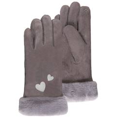 -Gants tactiles, chauds, doublés imitation fourrure