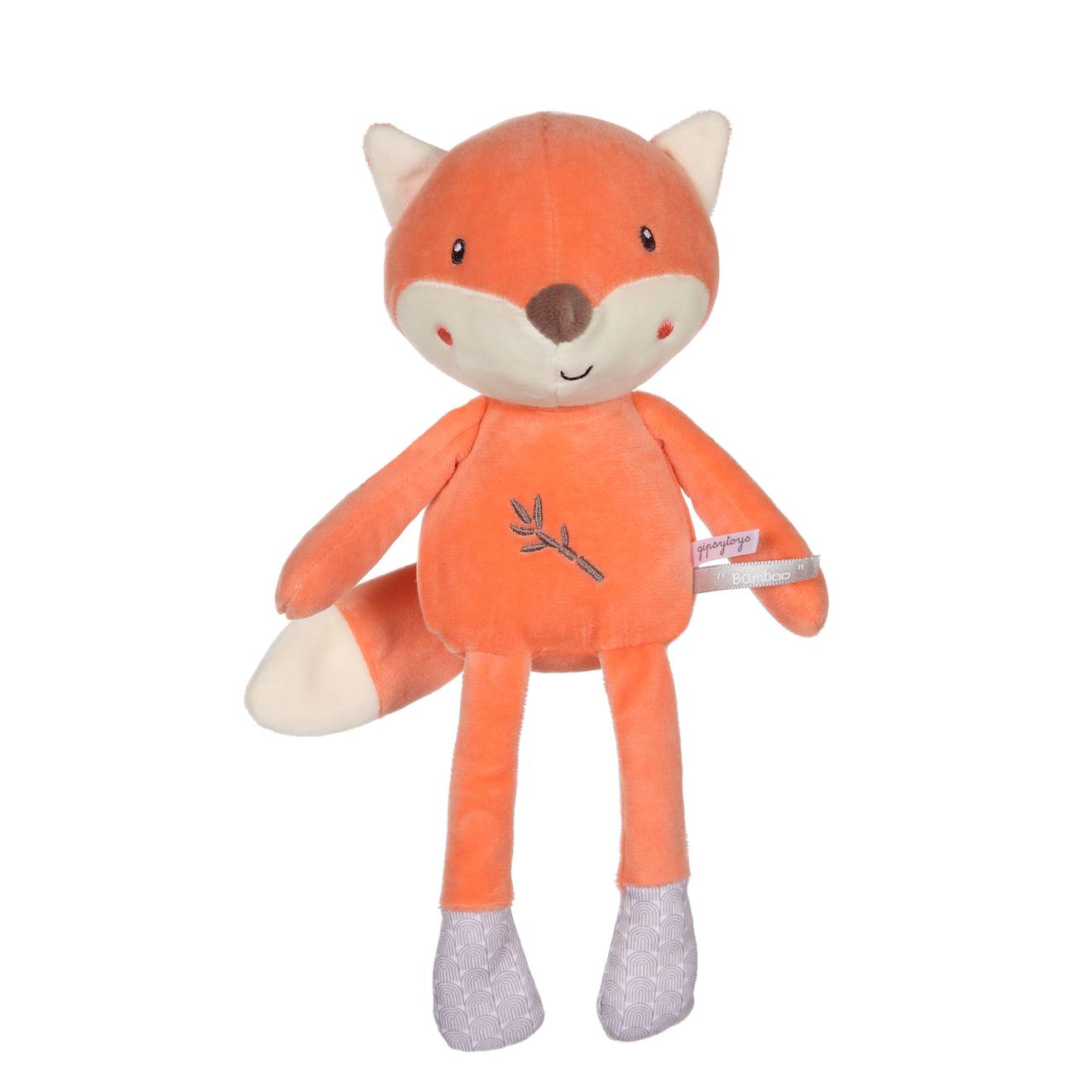 Peluche - Pantin Bamboo - Renard - 24 Cm S/carte Orange