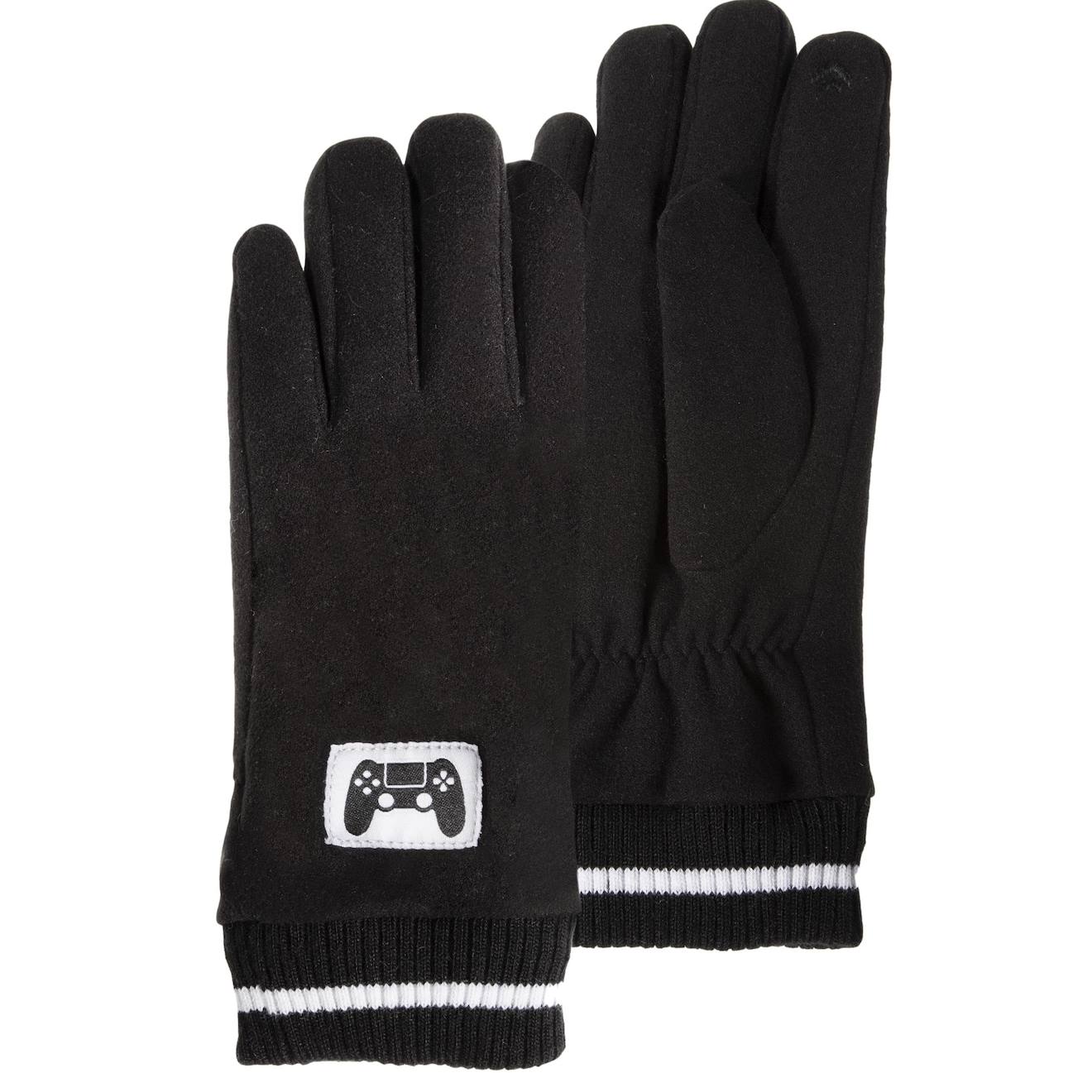 Gants Tactiles, Chauds, Doublés Imitation Fourrure Noir