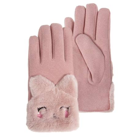 Fille-Accessoires-Bonnet, écharpe, gants-Gants doublés en imitation fourrure