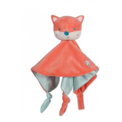 Jouet-Premier âge-Carré doudou les p'tits féeriques renard - 24 cm