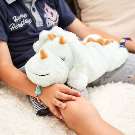 Pelucho - Peluche Bouillotte Triceratops Vert