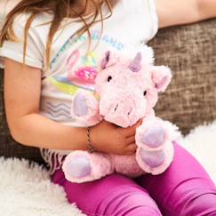 Jouet-Peluche bouillotte licorne rose