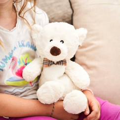 Jouet-Premier âge-Peluche bouillotte ours blanc