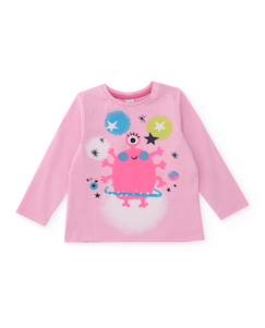 T-shirt Fille Manches Longues - Ourlet & Fente Latérale - Tunique Douce - Taille S - Polyester/Coton