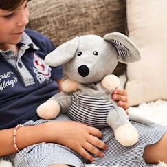Jouet-Premier âge-Peluche bouillotte souris