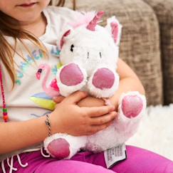 -Peluche bouillotte licorne blanche