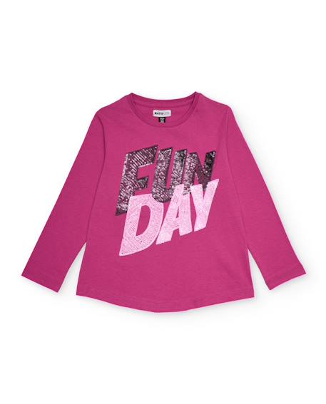 T-shirt à manches longues pour fille avec imprimé "fun day"  - vertbaudet enfant