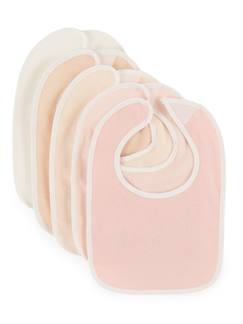 Lot de 5 bavoirs bébé en coton imperméable  - vertbaudet enfant