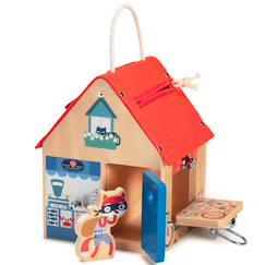 Jouet-Maison d'apprentissage multi-fermetures