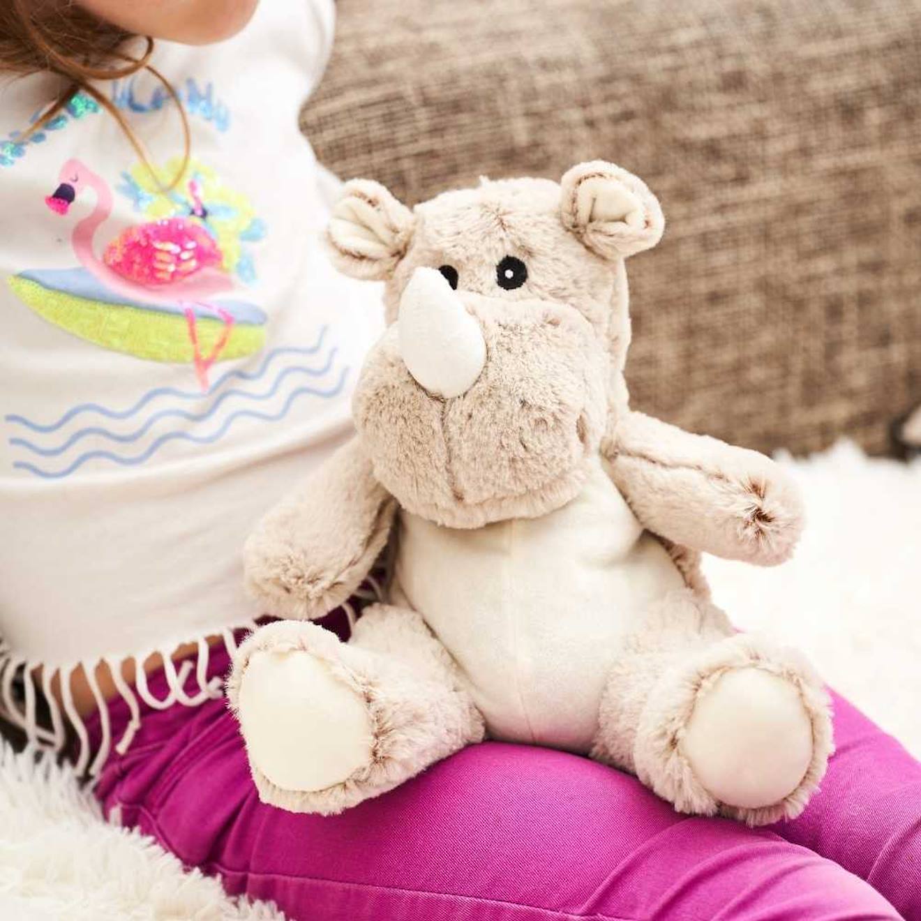 Peluche Bouillotte Rhino Gris (Pelucho) - Couverture