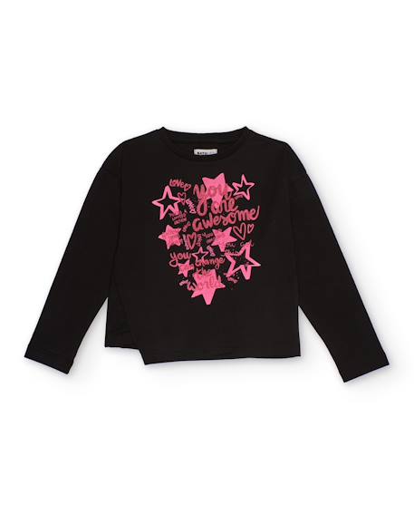 T-shirt à manches longues pour fille avec imprimé rose  - vertbaudet enfant
