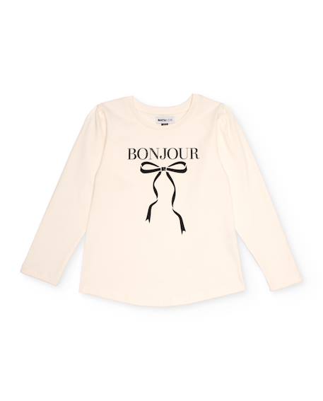 T-shirt à manches longues avec nœud imprimé  - vertbaudet enfant