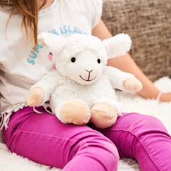 -Peluche bouillotte mouton blanc