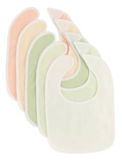 Lot de 5 bavoirs bébé en coton imperméable  - vertbaudet enfant