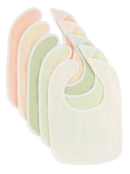 Bieco - Lot De 5 Bavoirs Bébé En Coton Imperméable 5x Lime Mix