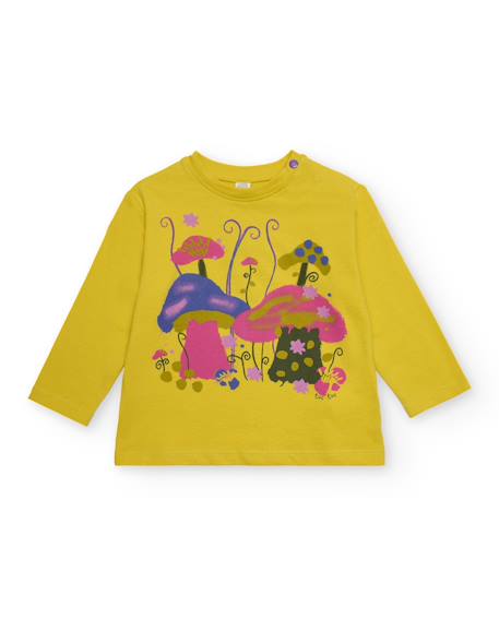 T-shirt à manches longues pour fille avec imprimé de champignons  - vertbaudet enfant