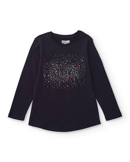 T-shirt à manches longues pour fille avec imprimé de pois colorés  - vertbaudet enfant
