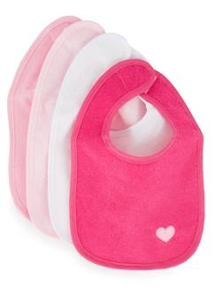Lot de 4 bavoirs bébé en coton imperméable  - vertbaudet enfant