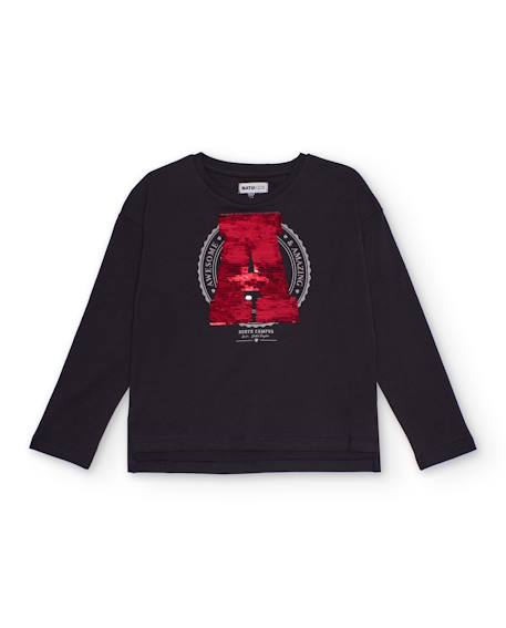 T-shirt à manches longues pour garçon avec sequins réversibles  - vertbaudet enfant