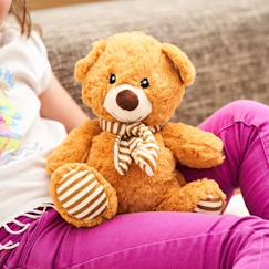 Jouet-Premier âge-Peluche bouillotte ours crème