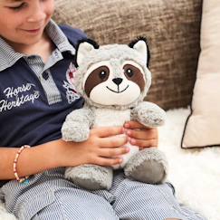 Jouet-Peluche bouillotte raton laveur