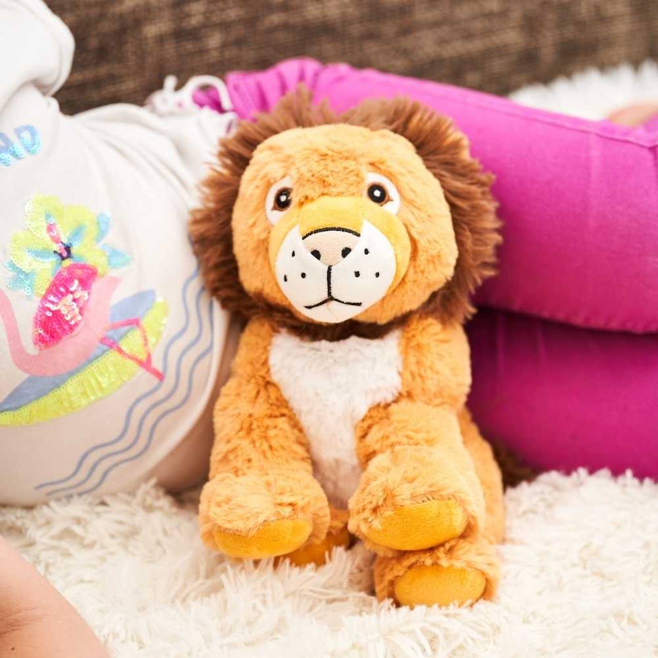 Peluche Bouillotte Lion Jaune
