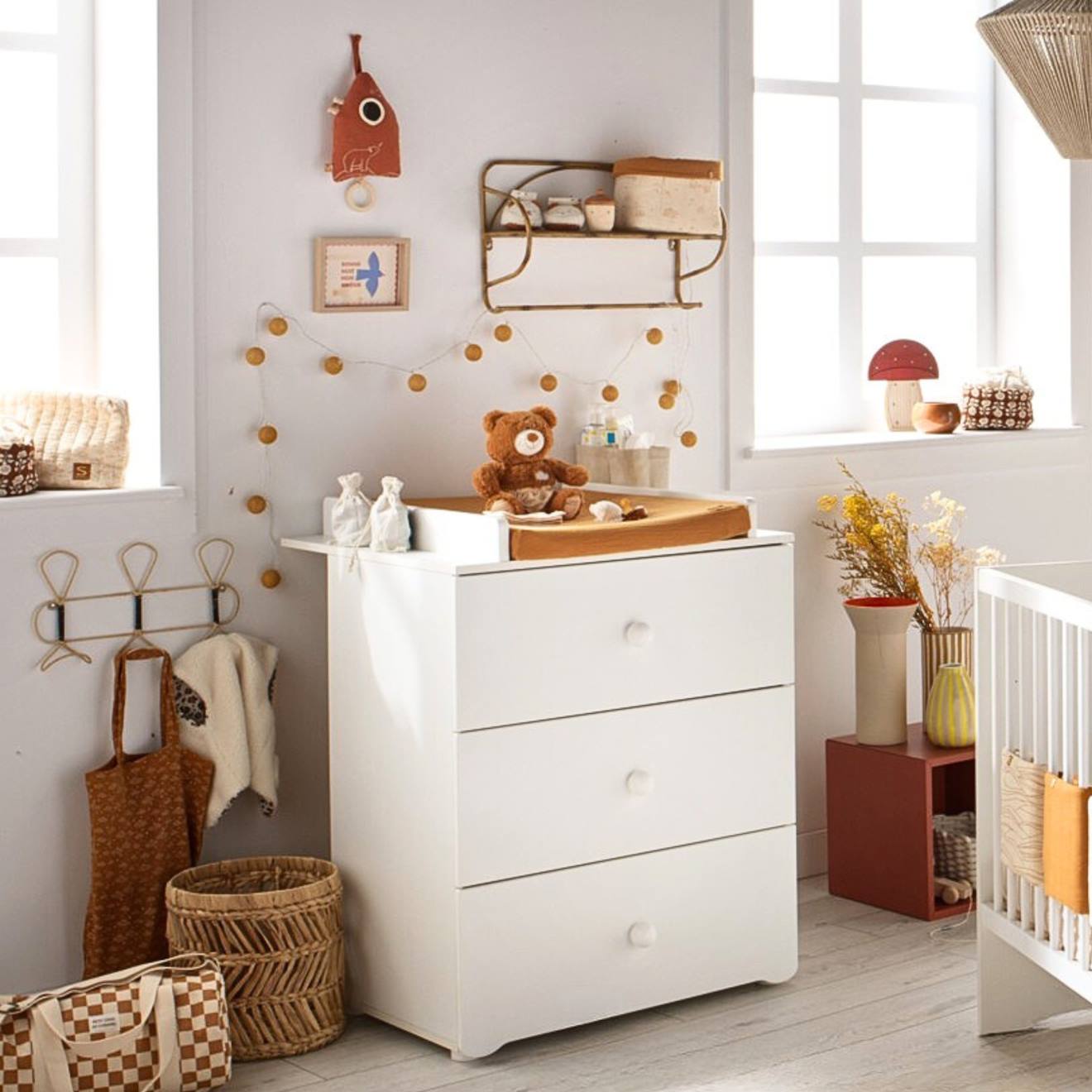 Commode À Langer 3 Tiroirs - Basic Blanc