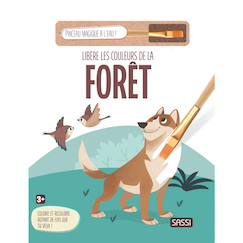 Livre De Coloriage Magique à L'eau - Thème Jungle, Stylo Inclus, Réutilisable, Dès 18 Mois
