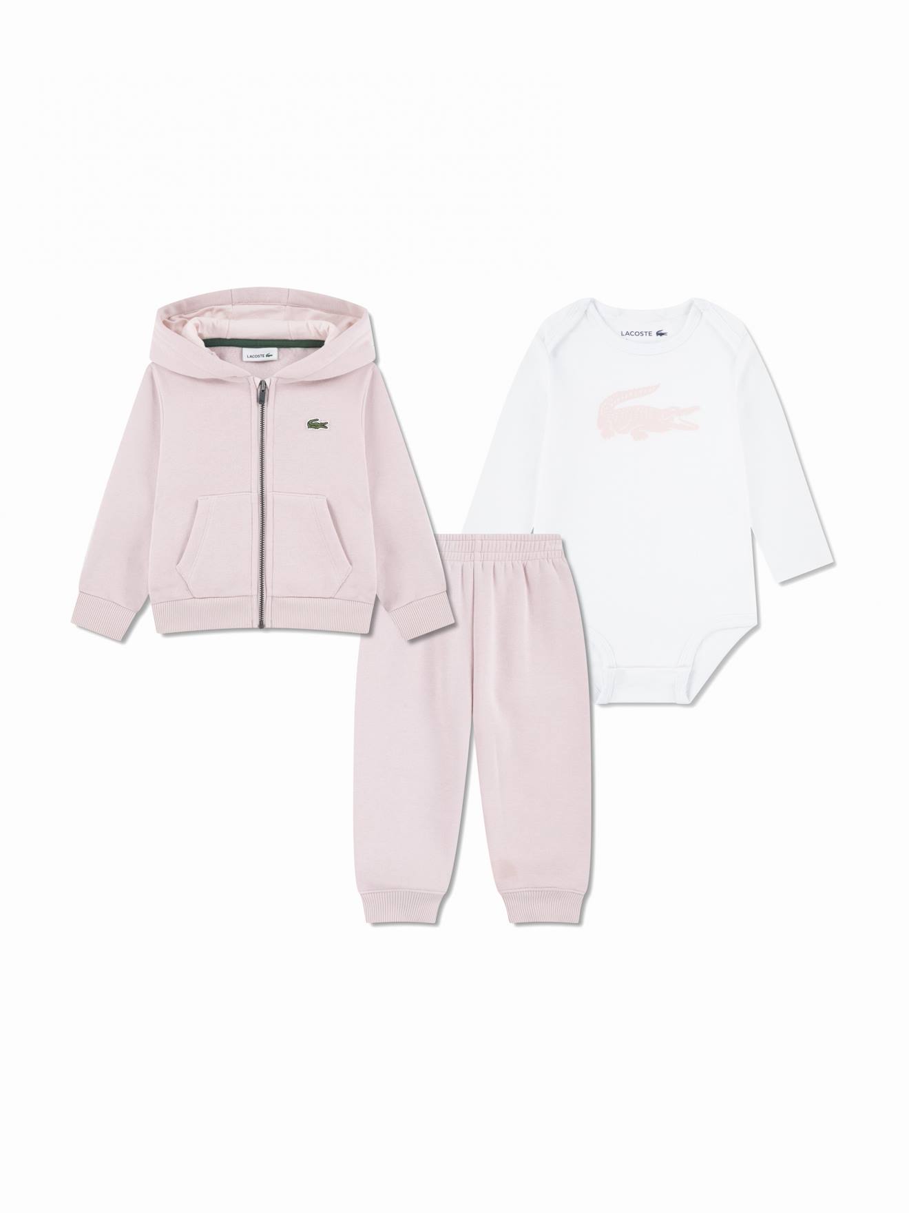 Ensemble 3 Pièces Rose / Blanc