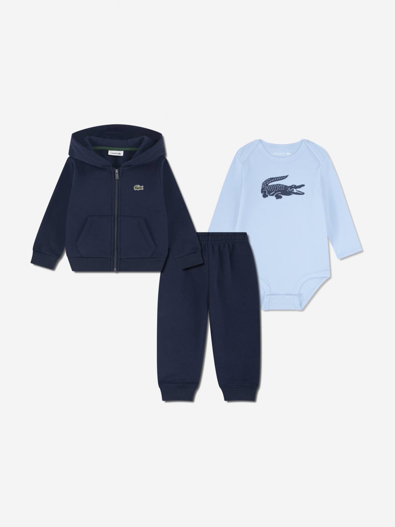 Ensemble 3 Pices Body Gilet Capuche Et Bas Bleu Fonc 97$