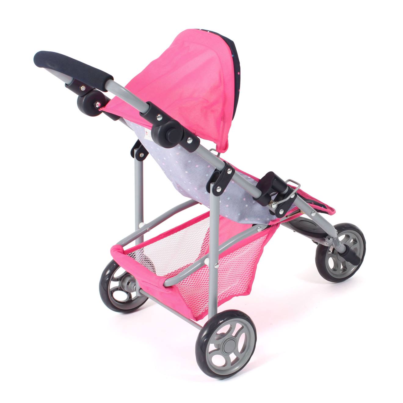 Bayer Chic 2000 Poussette Jogging Lola Pour Poupée – Gris Jean, Réglable 33-62 Cm, 3 Roues, Capote & Ceinture