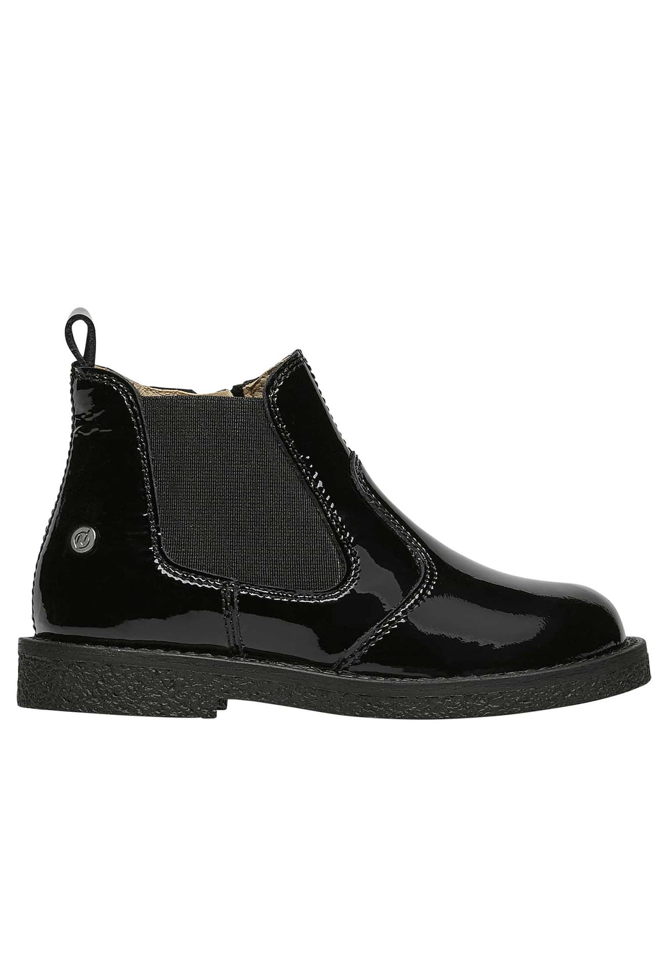 Boots En Cuir Verni Avec Fermeture clair Arthur Noir- 134 €