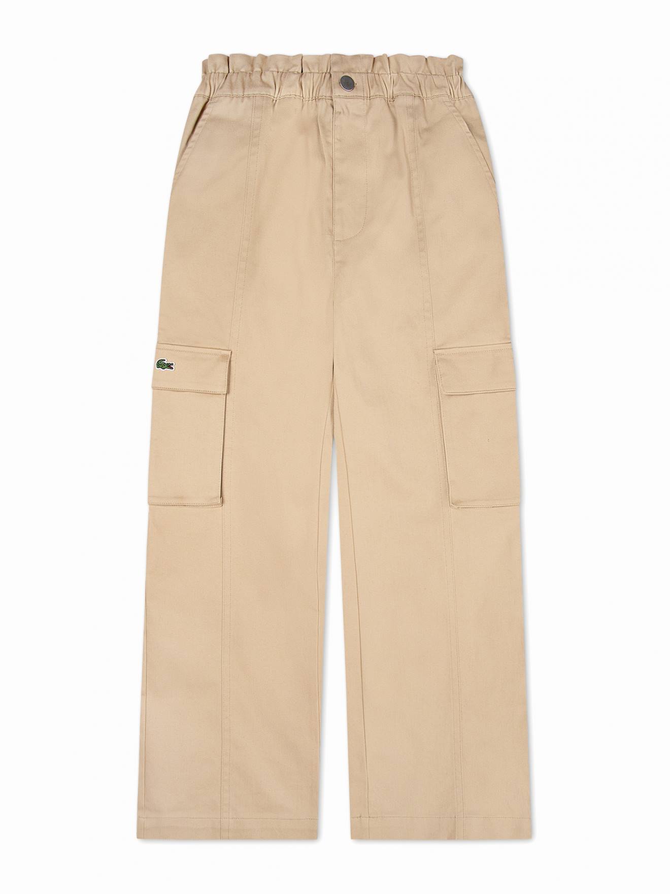 Pantalon Taille Élastique Beige