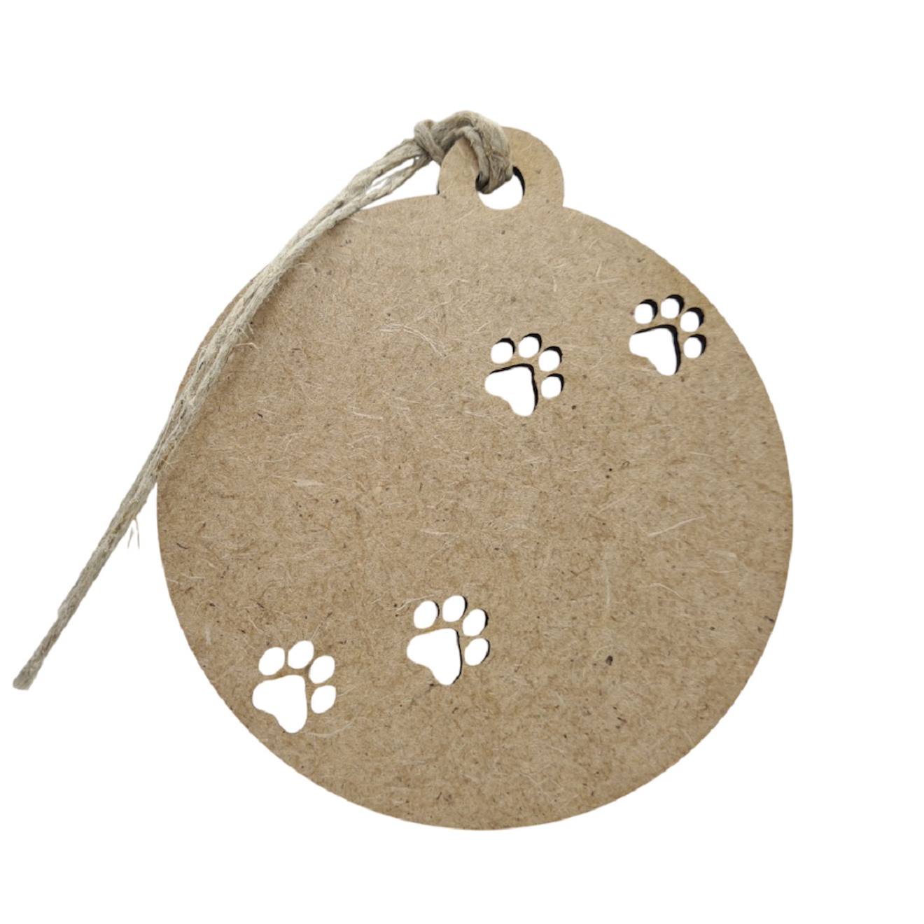 Boule De Noël Chien Personnalisable En Bois Beige